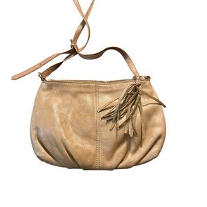 Margo Genuine Leather Fringe Tan Crossbody Purse